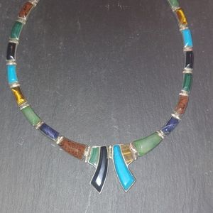 Mexico semi precious taxco collar